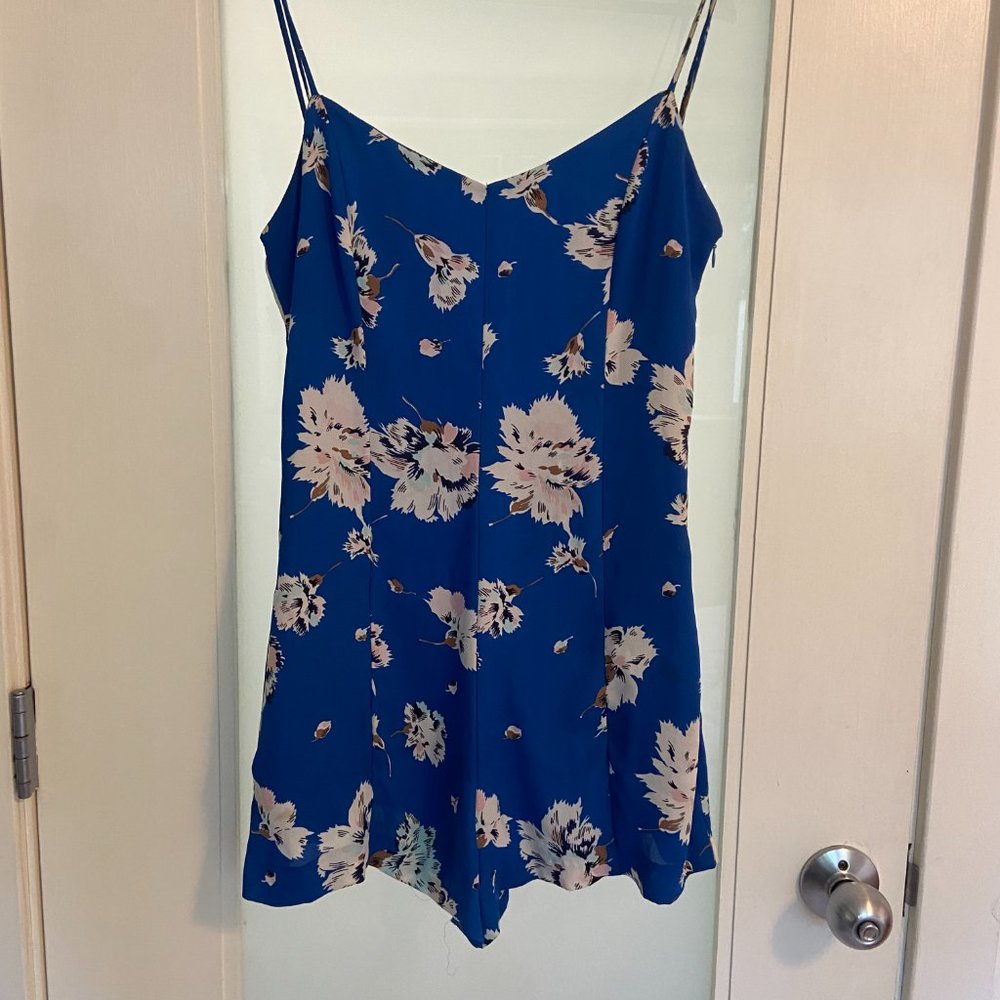 Blue Zara Trafaluc Backless Romper